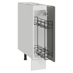 Balcão Porta-Temperos 20 x 60 cm 1 Porta (Sem Tampo) Branco/Cinza Lux Madesa