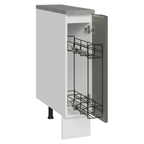 Balcão Porta-Temperos20 x 60 cm 1 Porta (Com Tampo) Branco/Cinza Lux Madesa