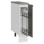 Balcão Porta-Temperos 20x60 cm 1 Porta (Com Tampo) Branco/Cinza Vik Madesa