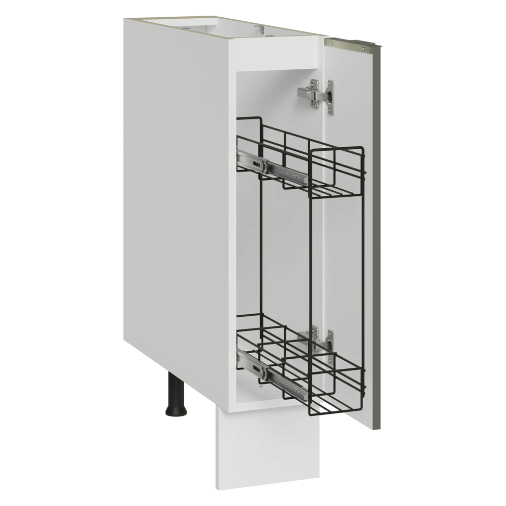 Balcão Porta-Temperos 20 x 60 cm 1 Porta (Sem Tampo) Branco Veludo Lux Madesa