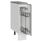 Balcão Porta-Temperos 20 x 60 cm 1 Porta (Com Tampo) Branco Veludo Lux Madesa