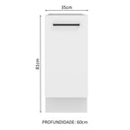 Balcão Madesa Agata 35 x 60 cm 1 Porta (Sem Tampo) Branco