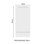 Balcão Cozinha 35 x 60 cm 1 Porta (Sem Tampo) Branco Stella Madesa
