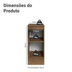 Balcão de Cozinha 35 x 60 cm 1 Porta (Com Tampo) Rustic/Cinza Vik Madesa