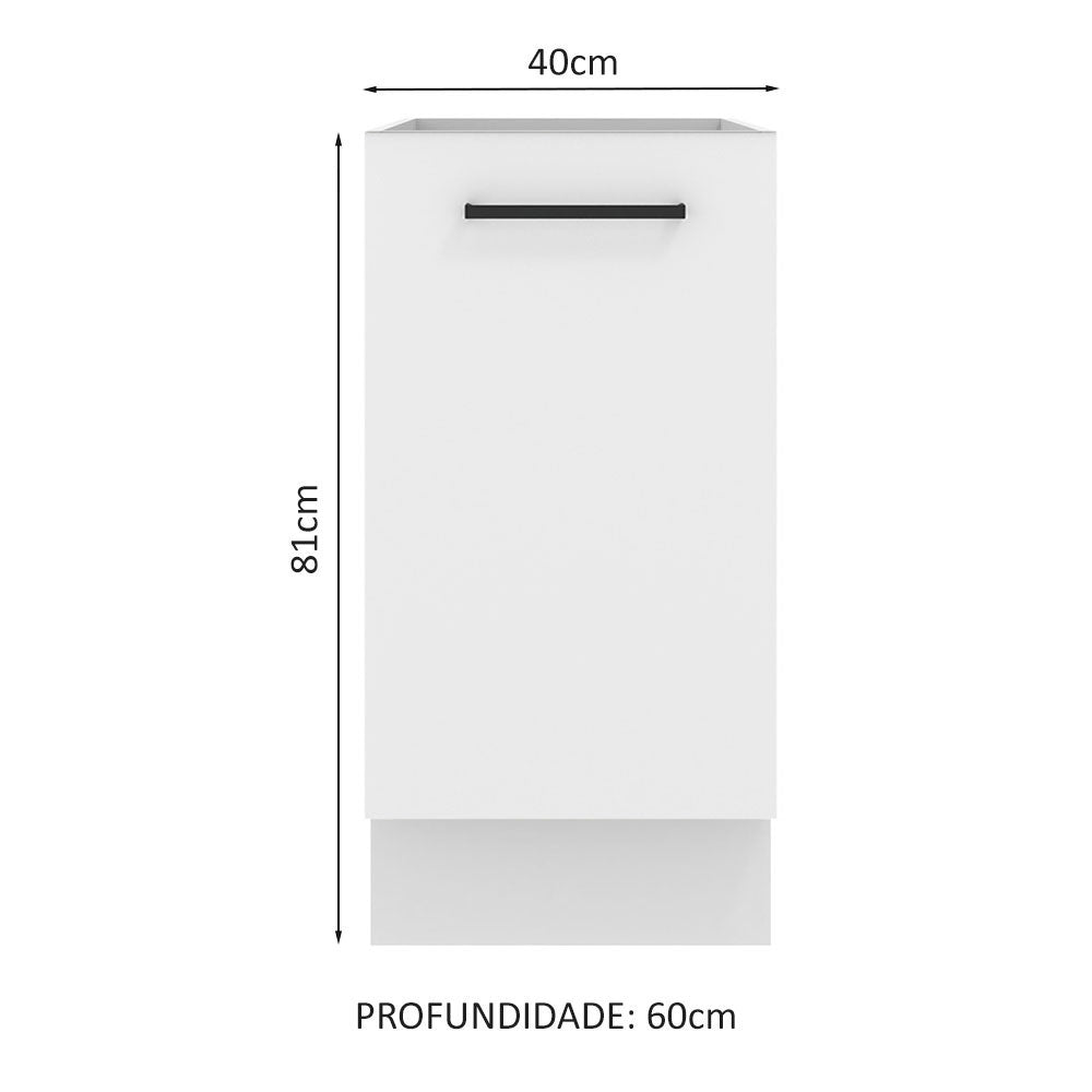 Balcão Madesa Agata 40 x 60 cm 1 Porta (Sem Tampo) Branco