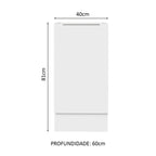 Balcão Cozinha 40 x 60 cm 1 Porta (Sem Tampo) Branco Stella Madesa