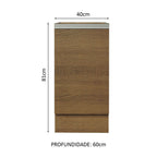 Balcão Cozinha 40 x 60 cm 1 Porta (Sem Tampo) Rustic Glamy Madesa