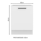 Balcão Madesa Agata 60 x 60 cm 1 Porta (Sem Tampo) Branco