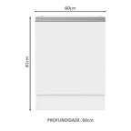 Balcão Cozinha 60 x 60 cm 1 Porta (Sem Tampo) Branco Glamy Madesa