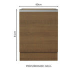 Balcão Cozinha 60 x 60 cm 1 Porta (Sem Tampo) Rustic Glamy Madesa
