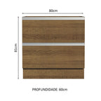 Balcão de Cozinha 80 x 60 cm 2 Gavetas (Sem Tampo) Rustic Glamy Madesa