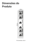 Paneleiro 40 x 60 cm 2 Portas e 2 Nichos Branco Vik Madesa