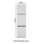 Paneleiro Madesa Glamy 60 x 60 cm 3 Portas Branco