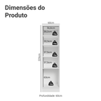 Paneleiro 60 x 60 cm 3 Portas Branco/Verde Vik Madesa