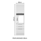 Torre Quente Madesa Stella 60 x 60 cm 1 Porta 3 Gavetas Branco