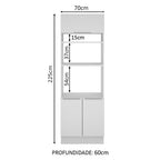 Torre Quente Madesa Stella 70 x 60 cm 3 Portas Branco