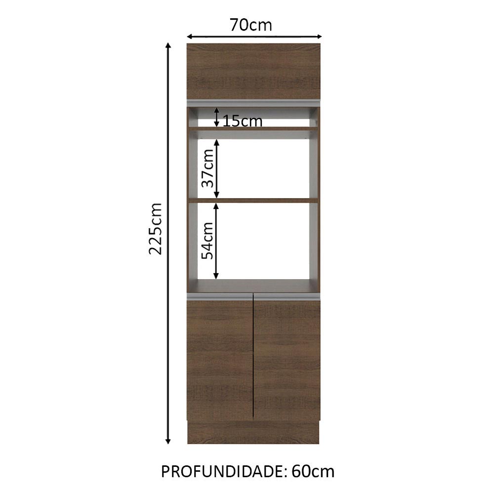 Torre Quente Madesa Glamy 70 x 60 cm 3 Portas Rustic