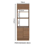 Torre Quente Madesa Stella 70 x 60 cm 3 Portas Rustic