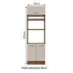 Torre Quente 70 x 60 cm 3 Portas Rustic/Crema Agata Madesa
