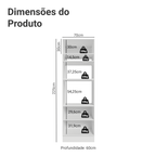 Torre Quente 70 x 60 cm 3 Portas Branco/Verde Vik Madesa