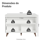 Balcão Gabinete de Pia 2 Portas Branco Madesa Reims