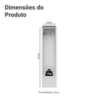 Balcão Porta-Pano 20 cm (Sem Tampo) para Cozinhas Branco Madesa