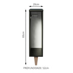 Balcão Porta-Pano Madesa Reims 20 cm Preto