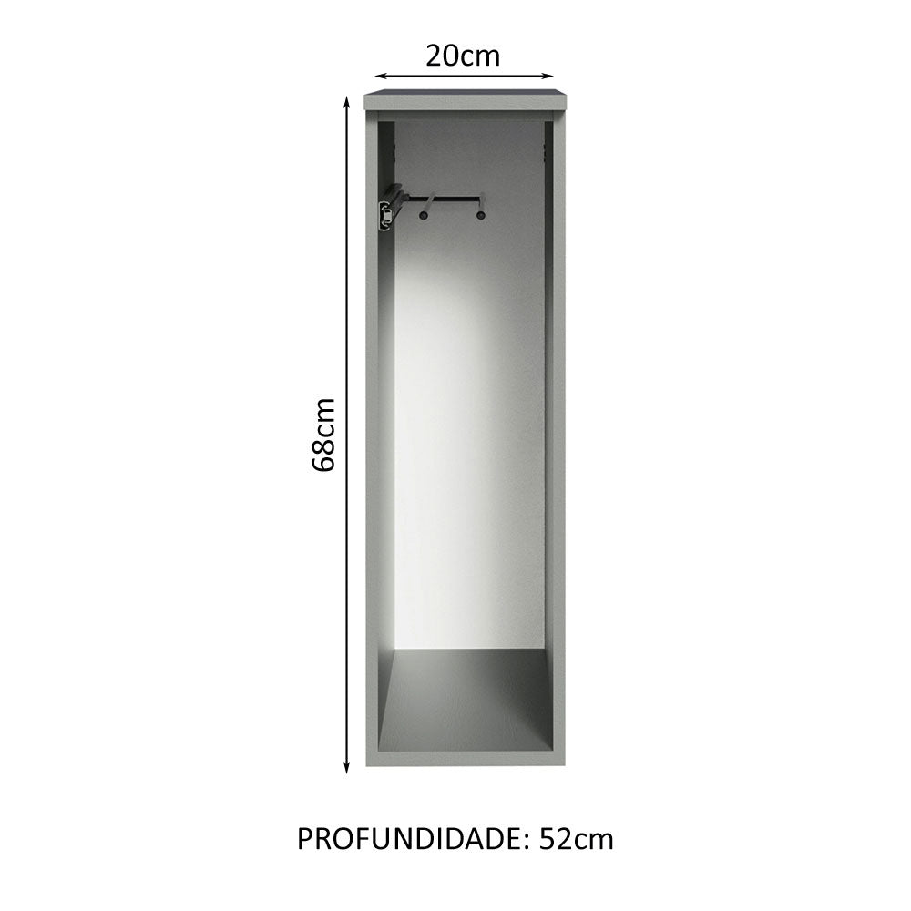 Balcão Porta-Pano 20 cm Suspenso Cinza Nice Madesa