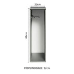 Balcão Porta-Pano 20 cm Suspenso Cinza Nice Madesa