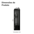 Balcão Porta-Tempeiros 20 cm Suspenso Preto Nice Madesa