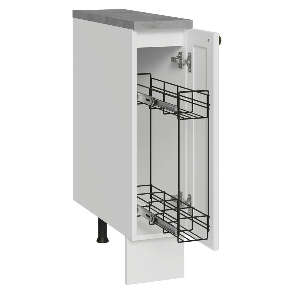 Balcão Porta-Temperos 20 cm 1 Porta Branco Vik Madesa