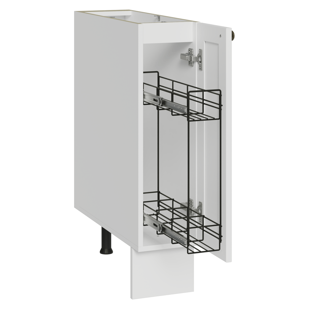 Balcão Porta-Temperos 20 cm 1 Porta (Sem Tampo) Branco Vik Madesa