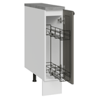 Balcão Porta-Temperos 20 cm 1 Porta Branco/Cinza Vik Madesa
