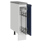 Balcão Porta-Temperos 20 cm 1 Porta Branco/Azul Vik Madesa