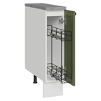 Balcão Porta-Temperos 20 cm 1 Porta Branco/Verde Vik Madesa