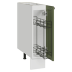 Balcão Porta-Temperos 20 cm 1 Porta (Sem Tampo) Branco/Verde Vik Madesa
