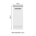 Balcão Madesa Agata 35 cm 1 Porta Branco