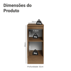 Balcão de Cozinha 35 cm 1 Porta Rustic/Branco Vik Madesa