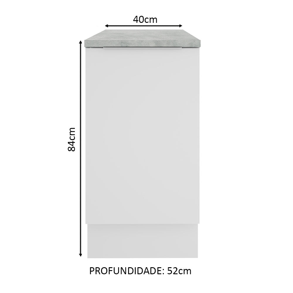 Balcão Madesa Stella 40 cm 1 Porta Branco