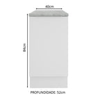Balcão Madesa Stella 40 cm 1 Porta Branco