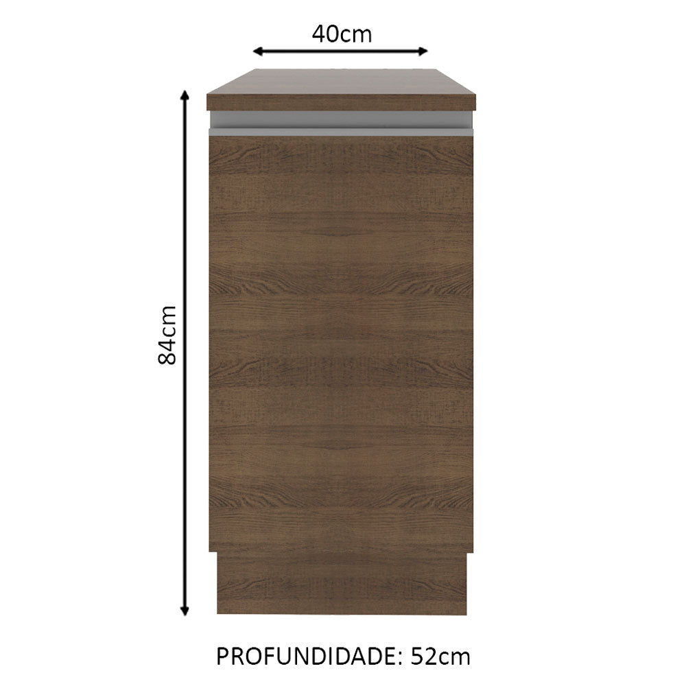 Balcão Madesa Glamy 40 cm 1 Porta Rustic