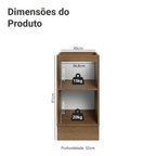 Balcão de Cozinha 40 cm 1 Porta (Sem Tampo) Rustic/Crema Agata Madesa