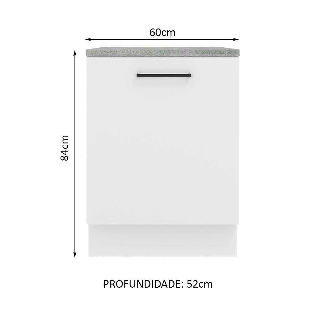Balcão Madesa Agata 60 cm 1 Porta Branco