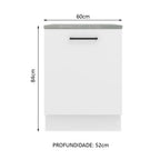 Balcão Madesa Agata 60 cm 1 Porta Branco