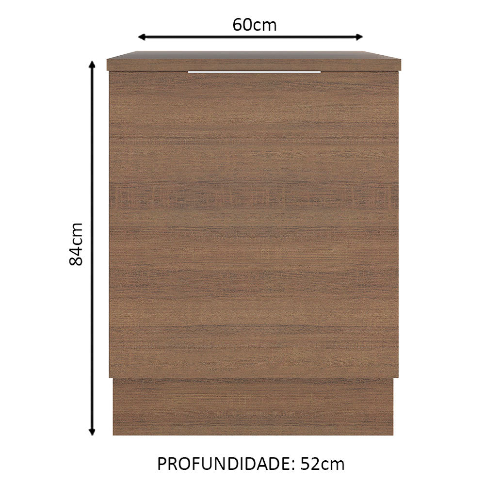 Balcão Madesa Stella 60 cm 1 Porta Rustic