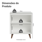 Balcão Madesa Reims 70 cm 2 Portas - Branco