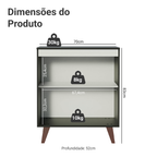 Balcão Madesa Reims 70 cm 2 Portas Preto