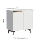 Balcão de Canto Madesa Reims 1 Porta Branco