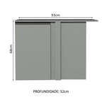 Balcão de Canto 1 Porta Suspenso Cinza Nice Madesa