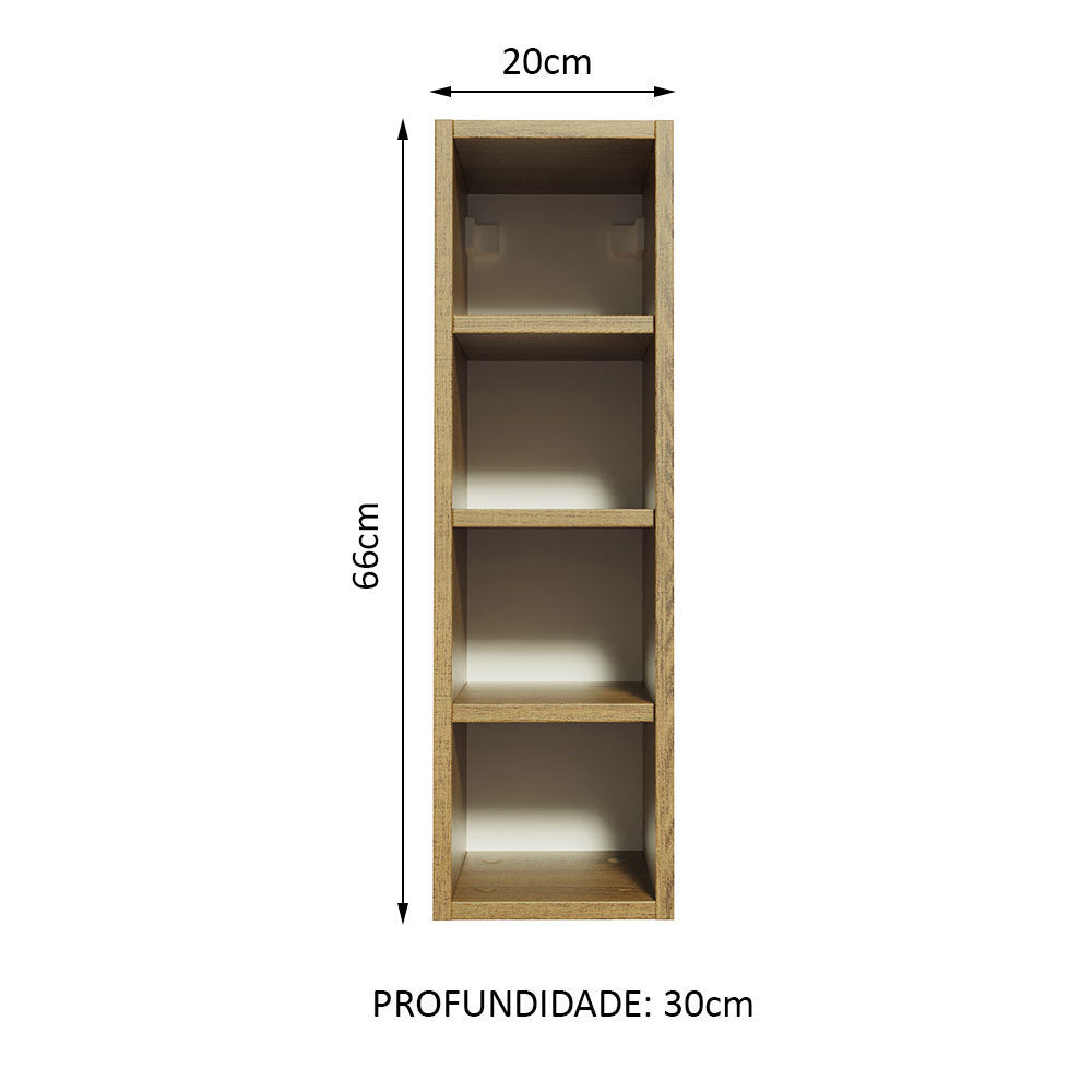 Adega 20 cm com 4 Nichos para Cozinhas Rustic Madesa